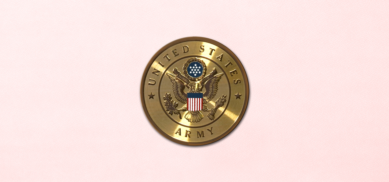 P 542 PK US Army Gold Pink Faux
